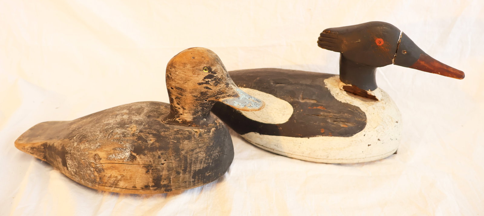 Lot of Two Wooden Duck Decoys (1 of 9)