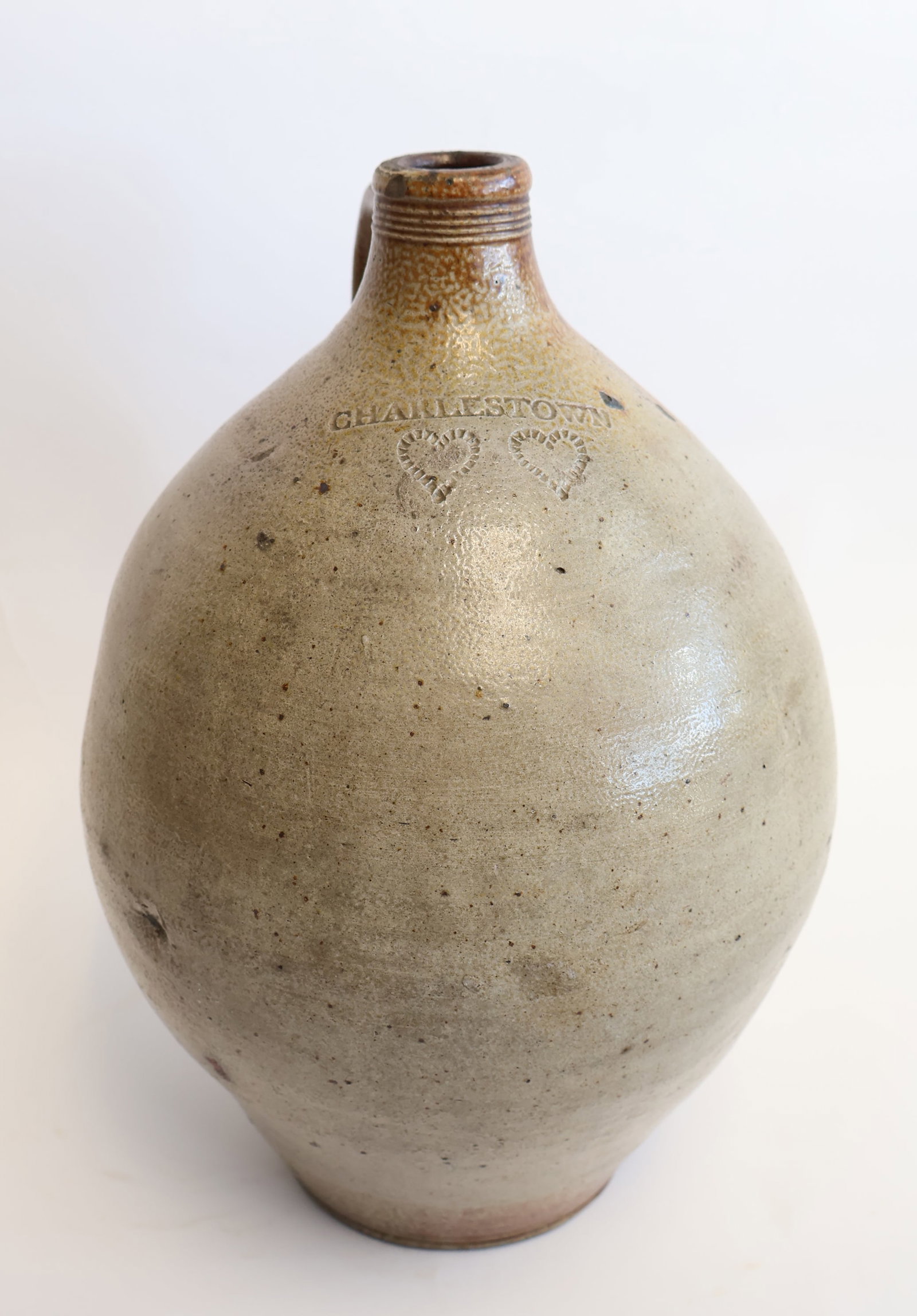 Early Stoneware Ovoig Jug by Frederick Carpenter- Charlestown (1 of 6)