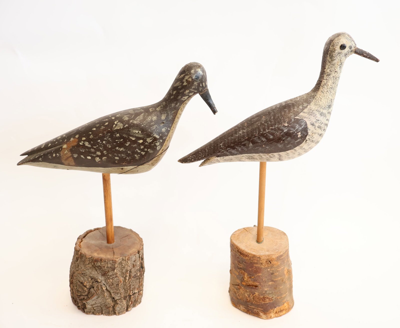 Lot of Two Wooden Shore Bird Decoys (1 of 6)
