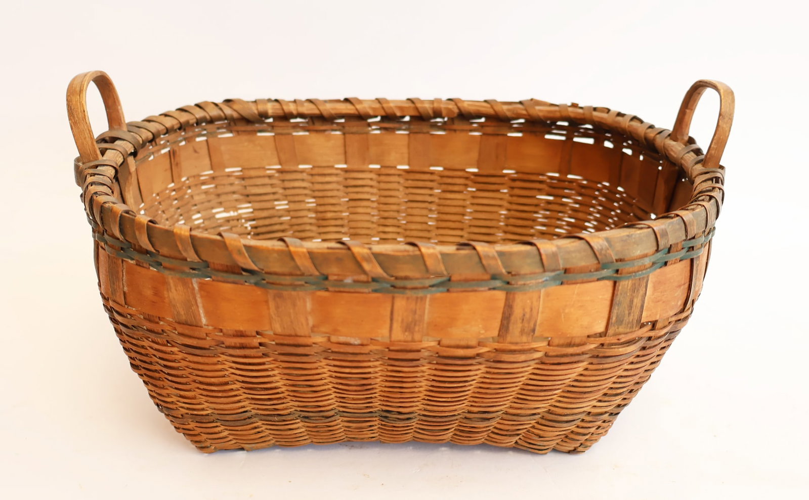 Paint Decorated Native American Split Ash Basket (1 of 8)