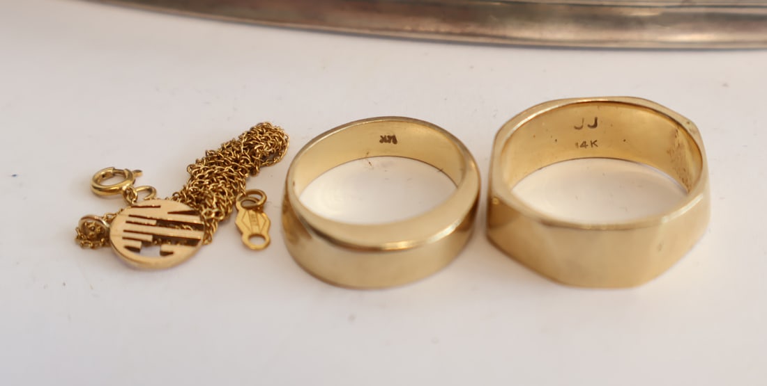 Lot of Miscellaneous 14k Gold Jewelry and Sterling - 2