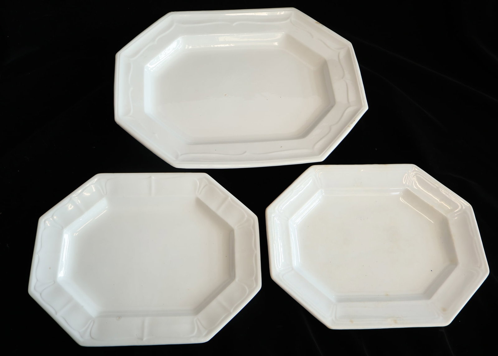 Lot of Three Ironstone Platters (1 of 5)