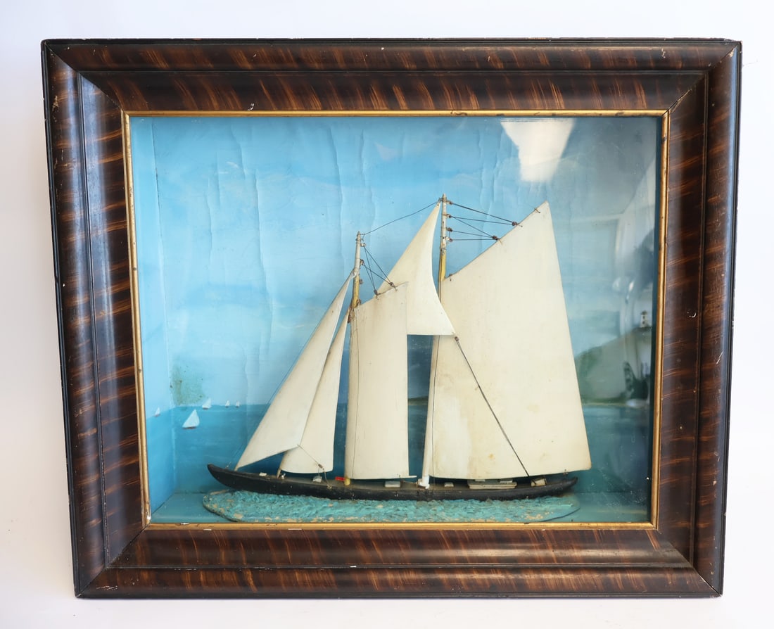 Ship Diorama with Grain Decorated Frame (1 of 9)
