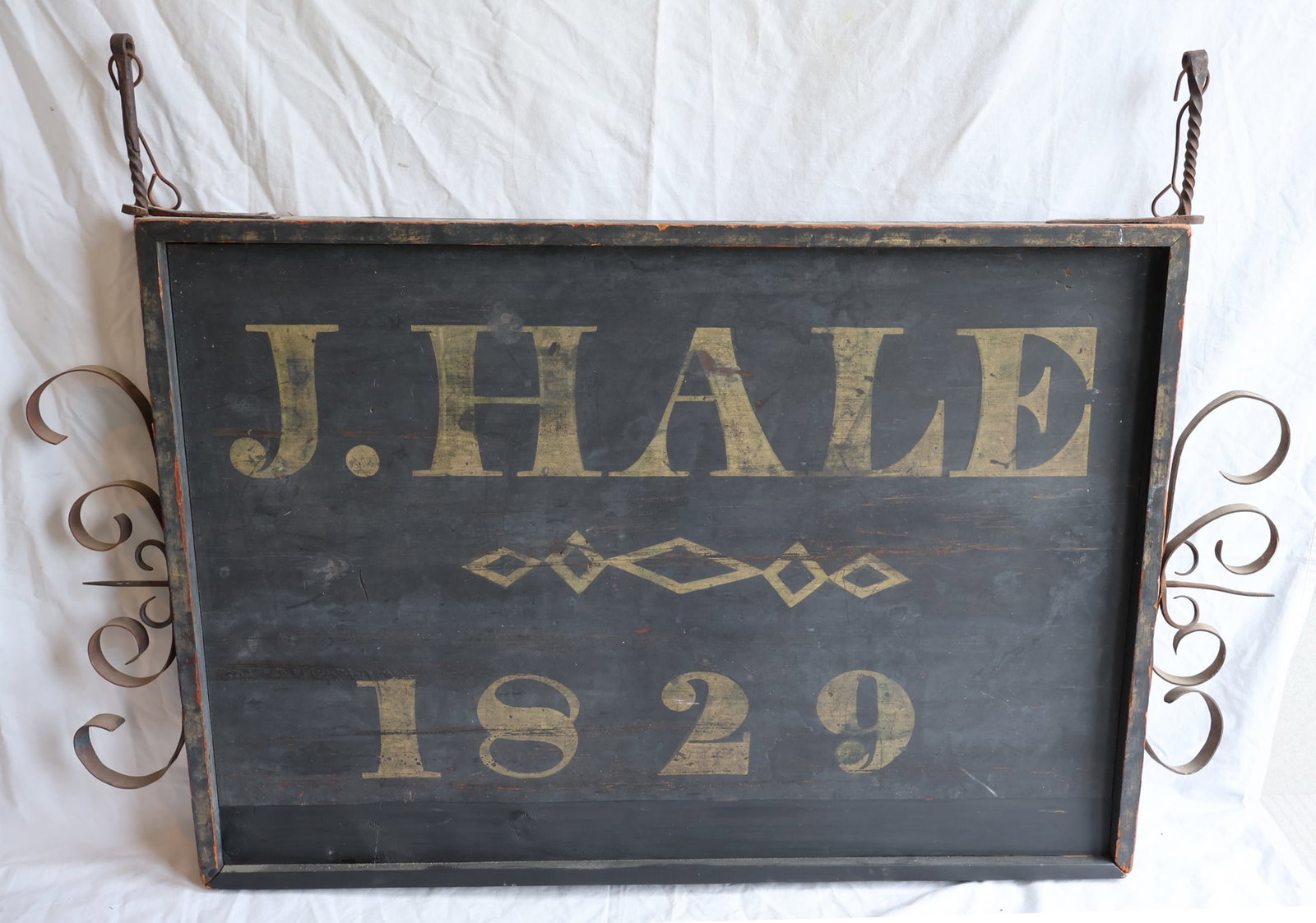 Early Tavern Sign with Wrought Iron Bracket (1 of 12)