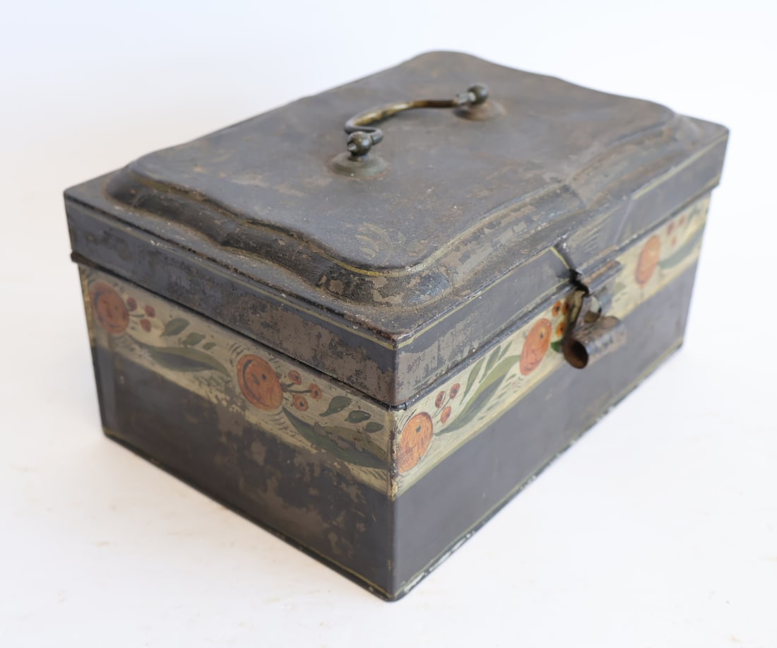 Decorated Toleware Document Box - 2