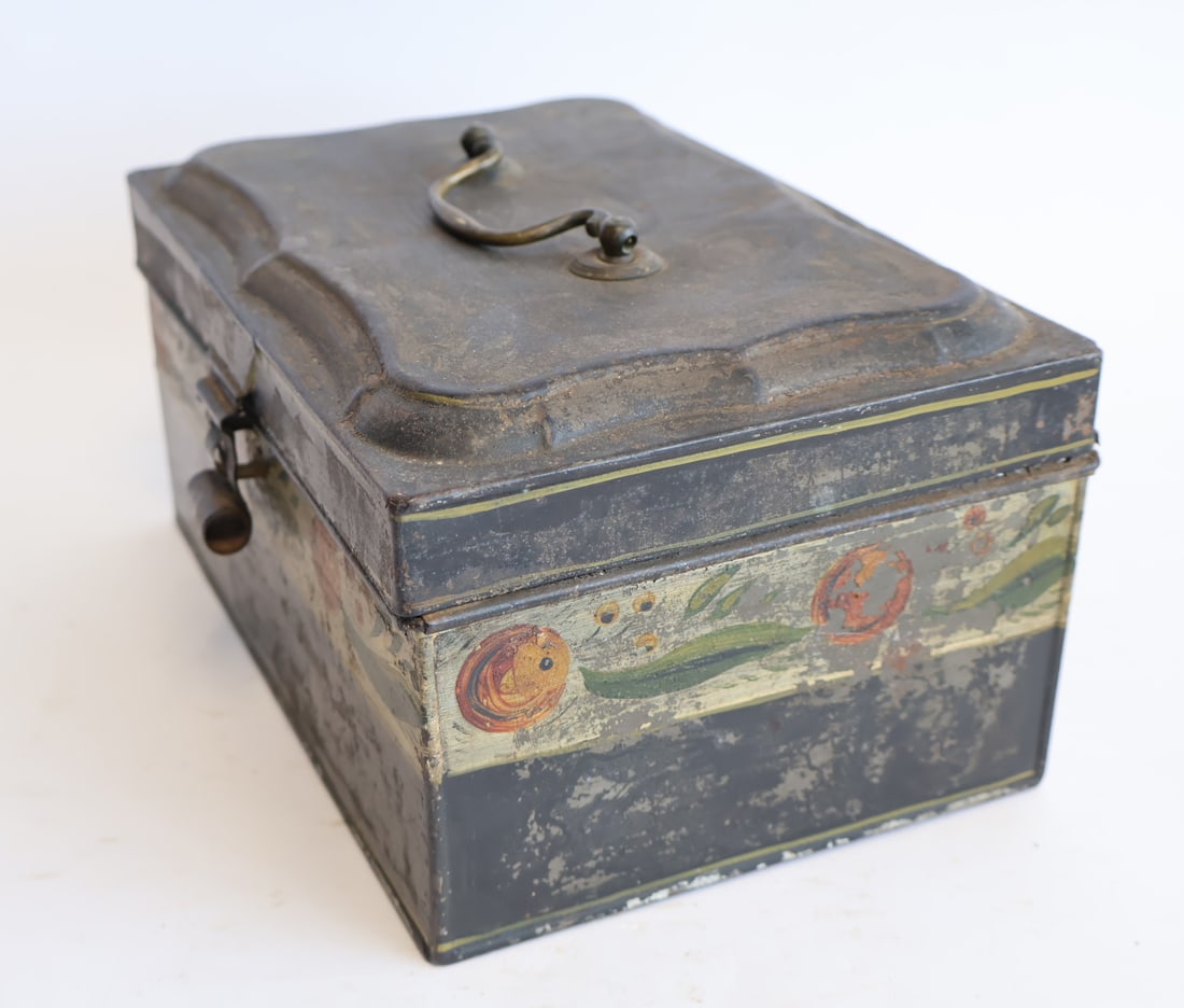 Decorated Toleware Document Box - 4