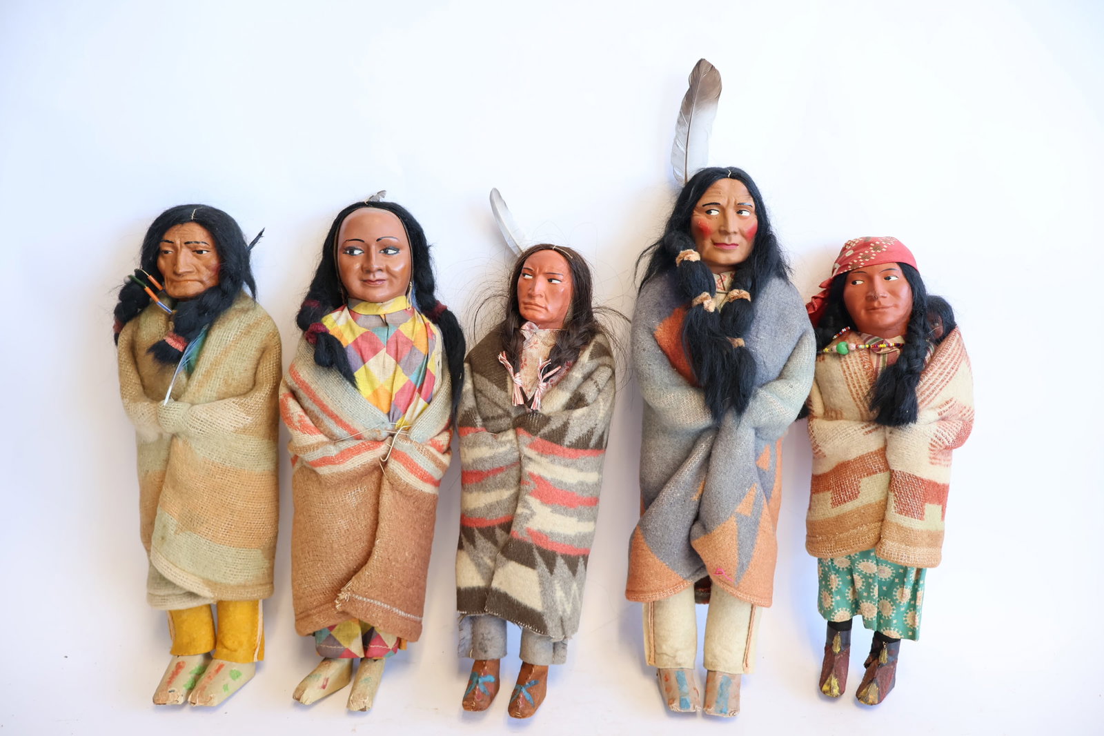 Lot of Five Skookum Dolls (1 of 7)