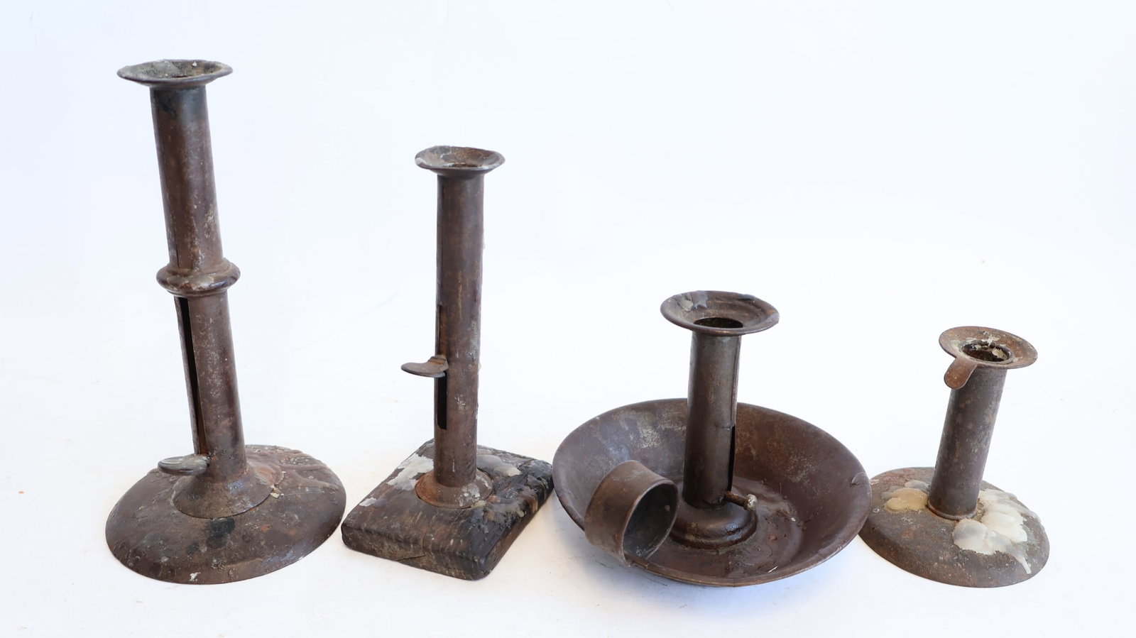 Lot of Four Tin Candleholders (1 of 4)
