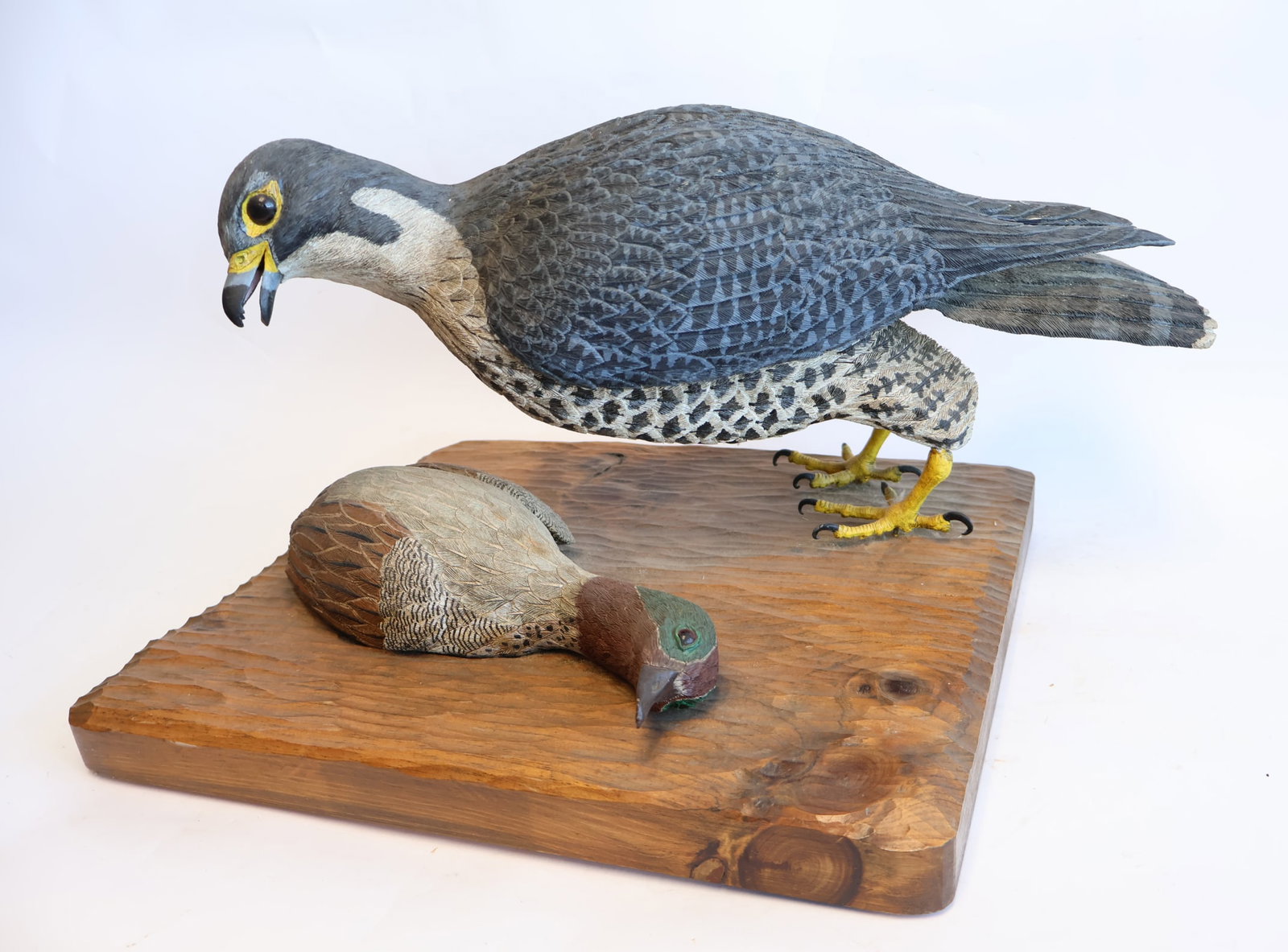 Wooden Carving of Bird and Prey (1 of 7)