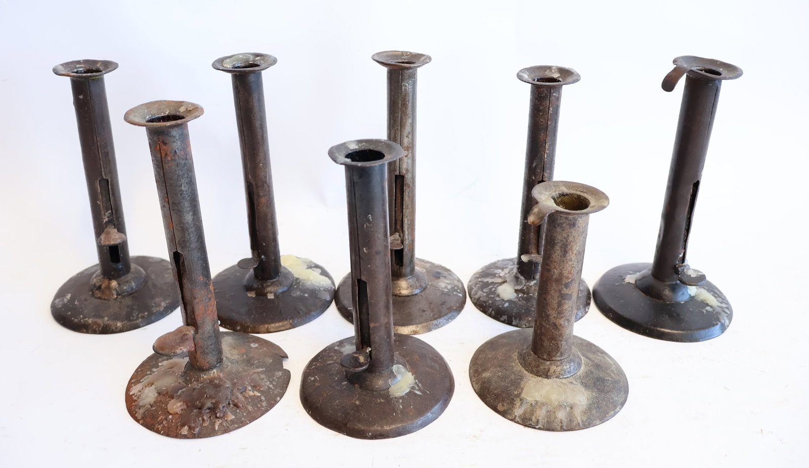 Lot of Eight Hogscraper Candlesticks (1 of 8)