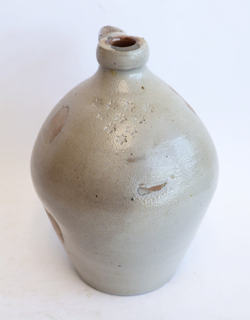 Early Stoneware Jug with Stamped Star Decoration (1 of 6)