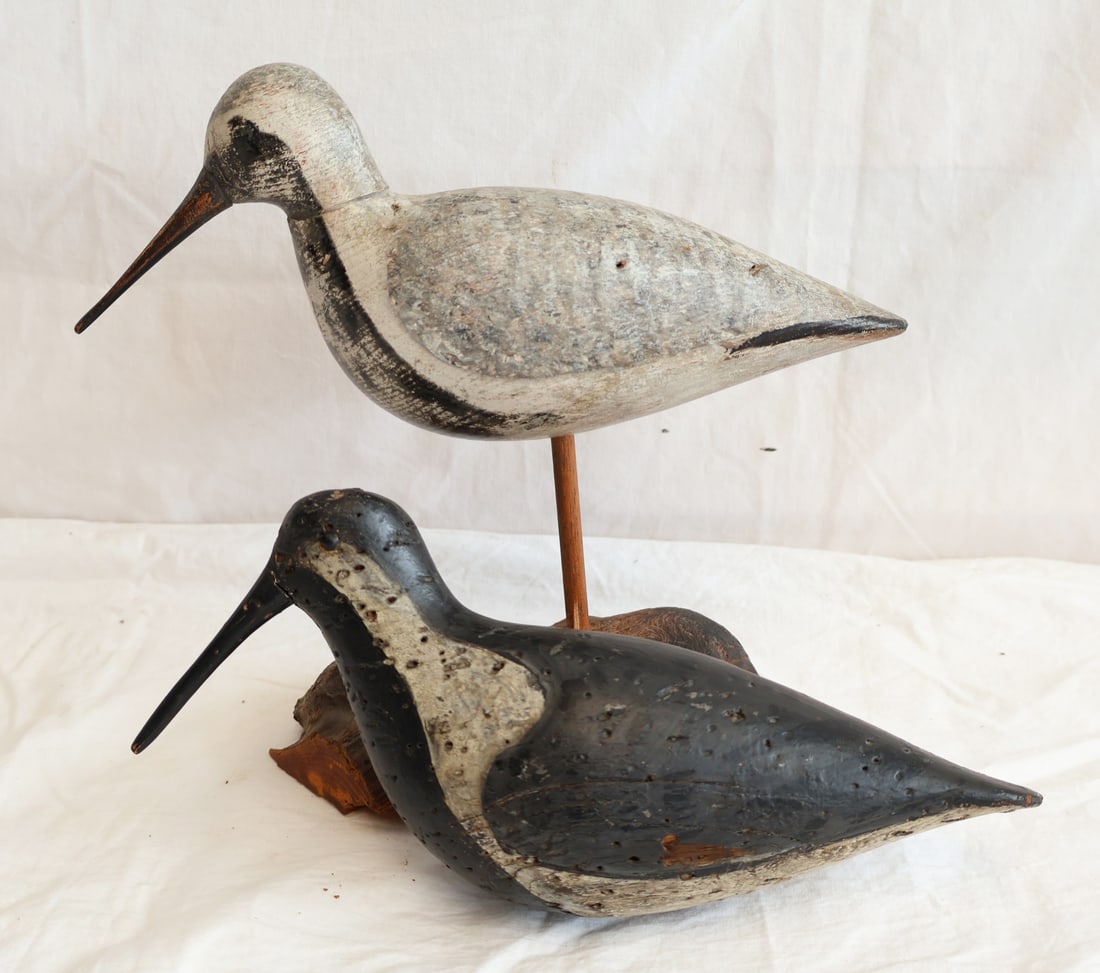Lot of Two Wooden Shorebird Decoys (1 of 7)