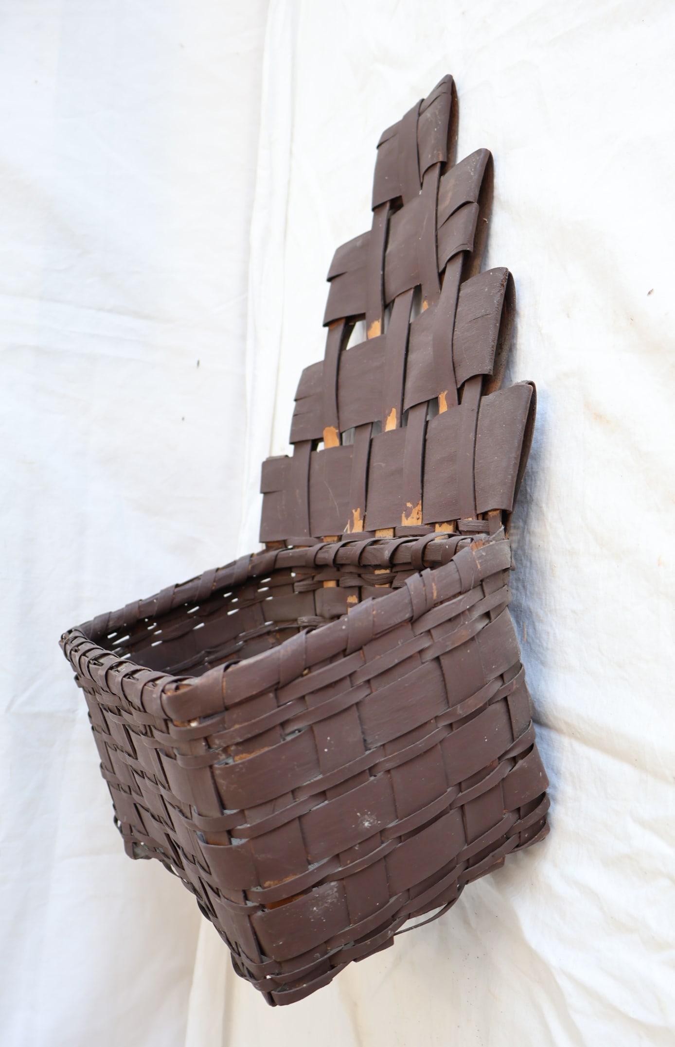 Painted Split Ash Wall Basket - 4