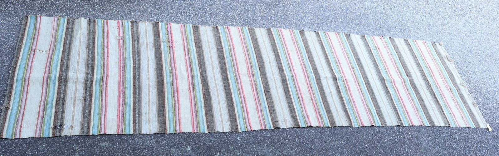 Early Rag Rug: 128" x 33" Gurley Auction Company provides IN HOUSE PACKING AND SHIPPING and we strive to keep costs as reasonable as possible. Please take the time to research the cost of shipping for the items that