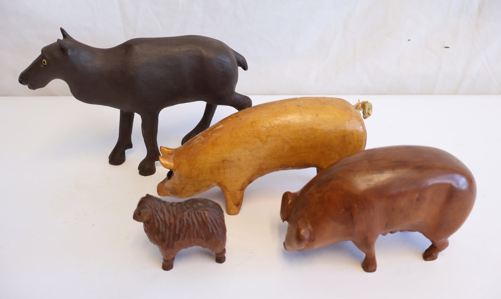 Lot of Four Wooden Animals (1 of 7)