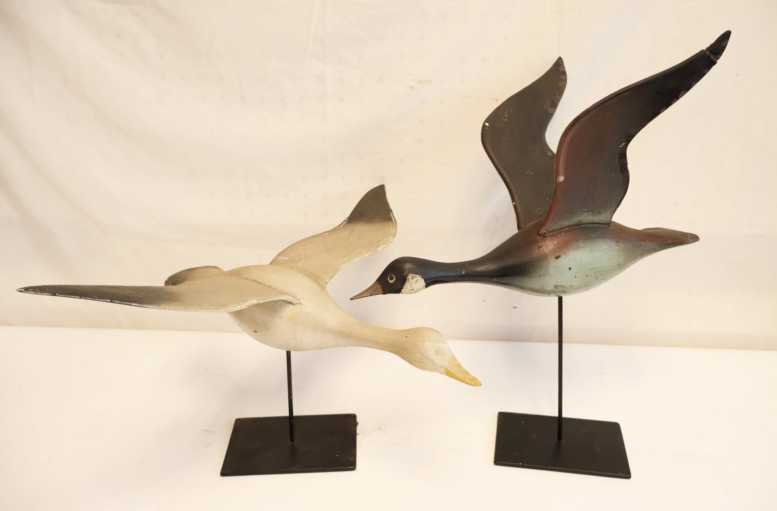 Lot of Two Carved Birds on Stands (1 of 10)