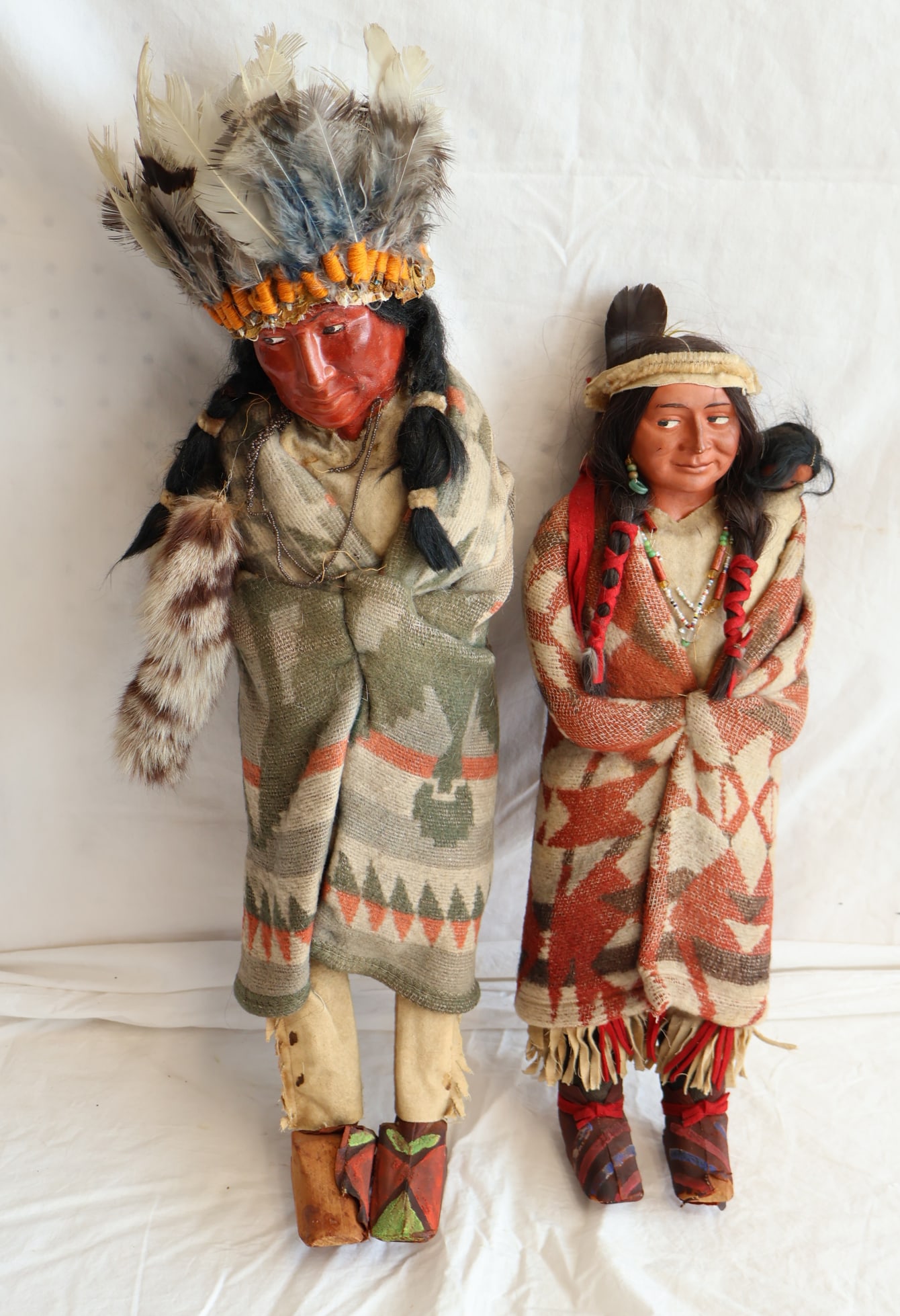 Lot of Two Extra Large Skookum Dolls (1 of 7)