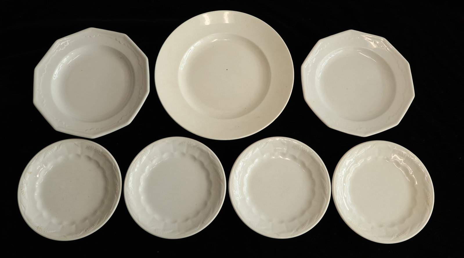 Lot of Six Pieces of Ironstone and One Charger from France (1 of 7)