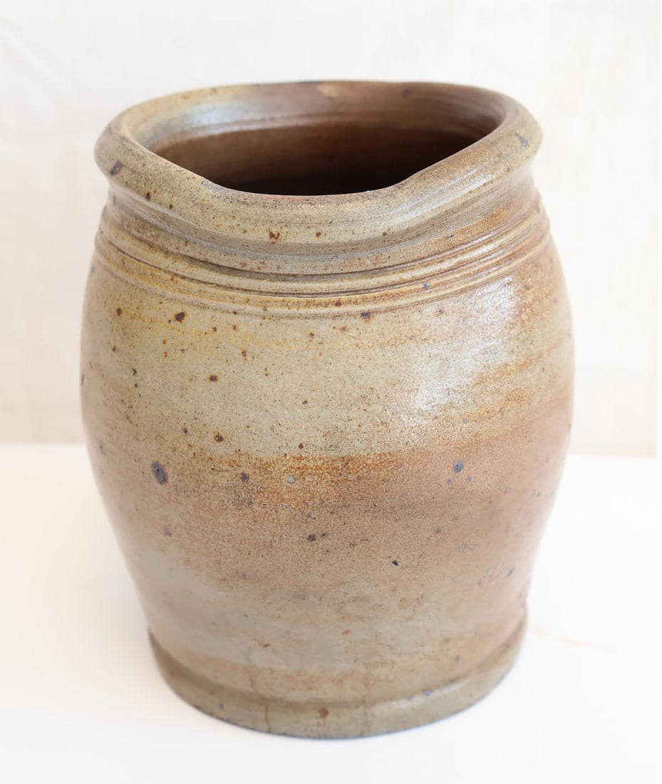 Early Stoneware Jug: 7" x 5" Gurley Auction Company provides IN HOUSE PACKING AND SHIPPING and we strive to keep costs as reasonable as possible. Please take the time to research the cost of shipping for the items that yo