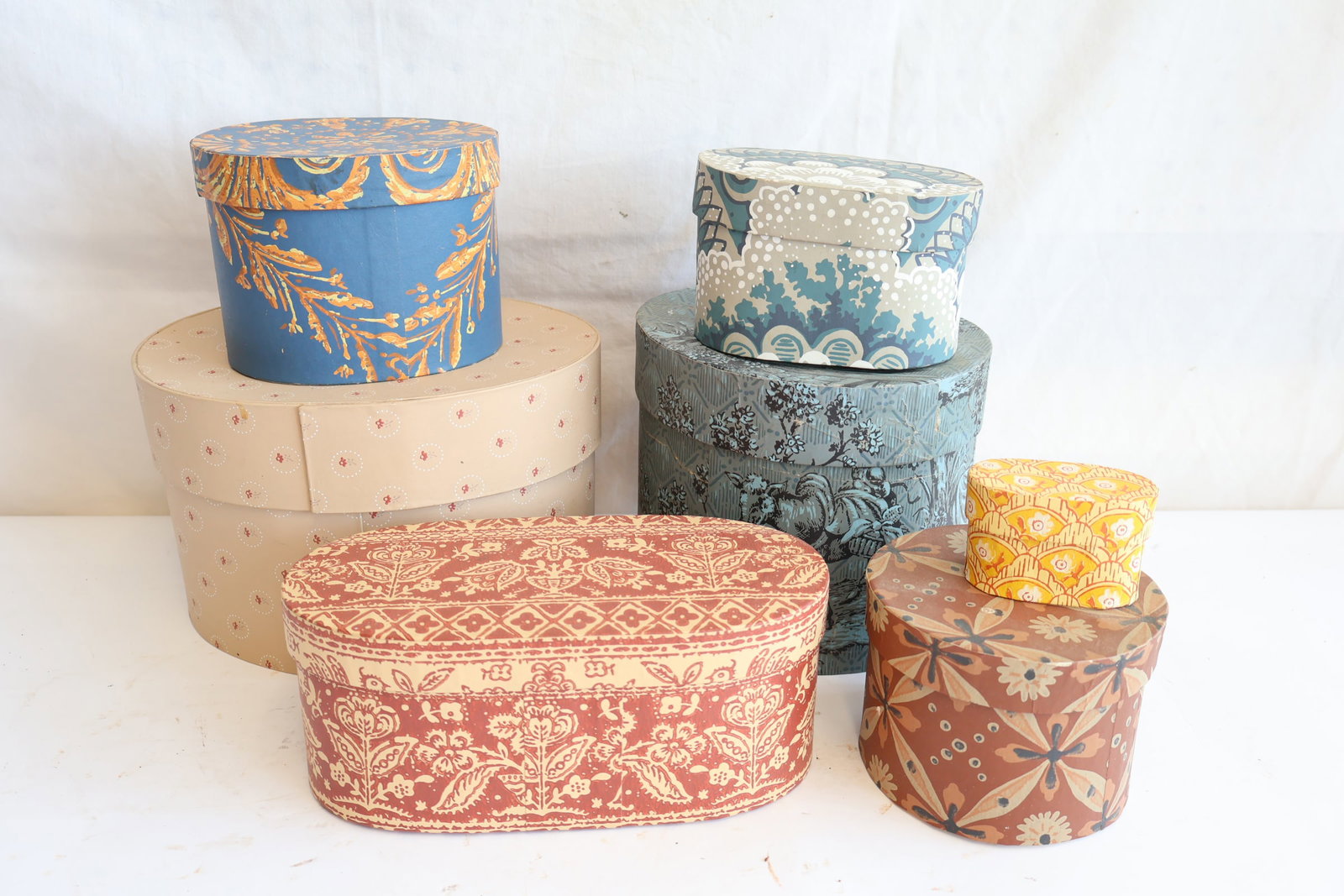 Lot of Contemporary Paper Covered Boxes (1 of 4)