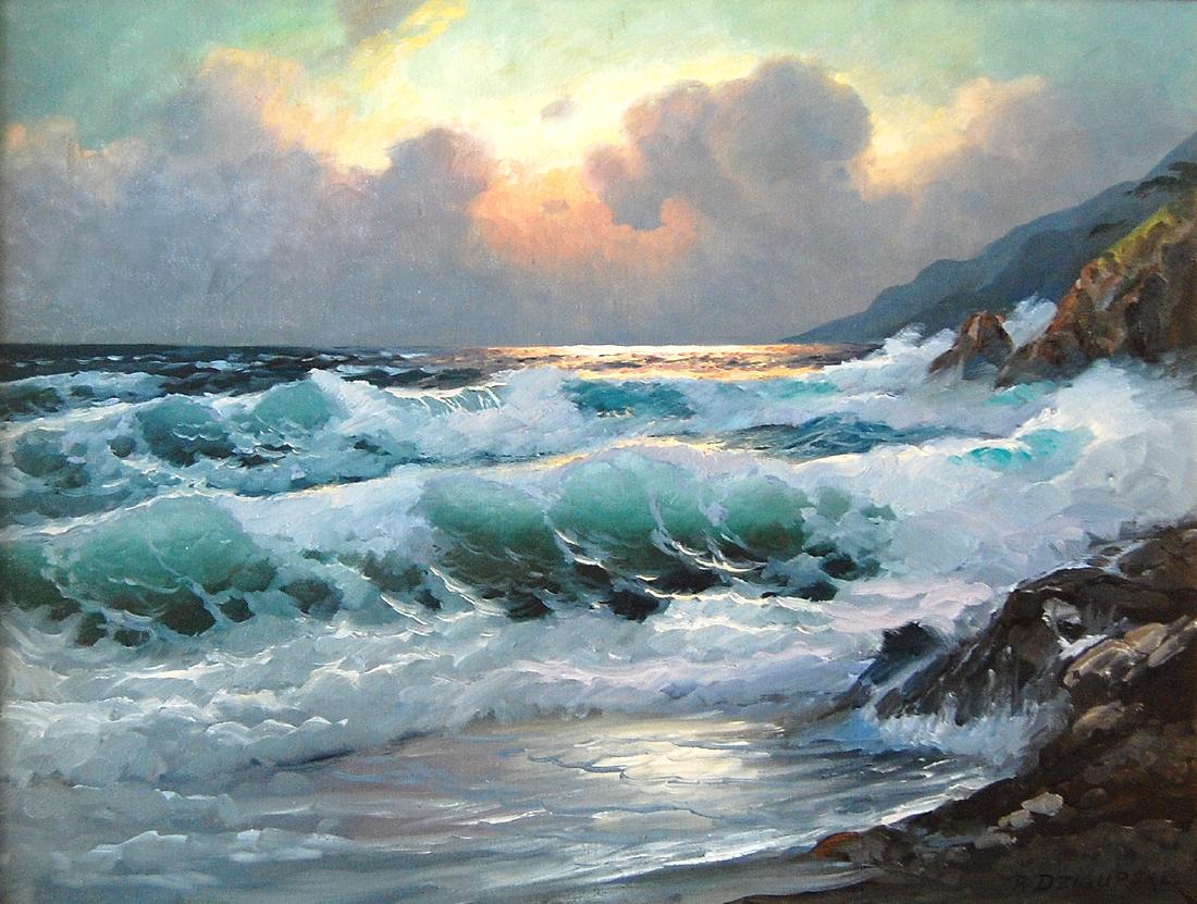 Dzigurski Alexander (born in Yougoslavia): Dzigurski Alexander (born in Yougoslavia); California Sunset; oil on canvas; 23.75 x 32 in; framed: 33 x 41.5 in; Alexander Dzigurski was a landscape and seascape artist born in Stari Becej, Yugoslavi