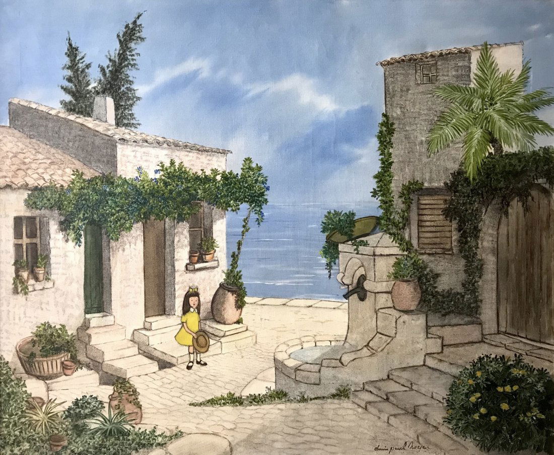 Denis Paul Noyer (French 1940); Mediterranean Courtyard (1 of 7)