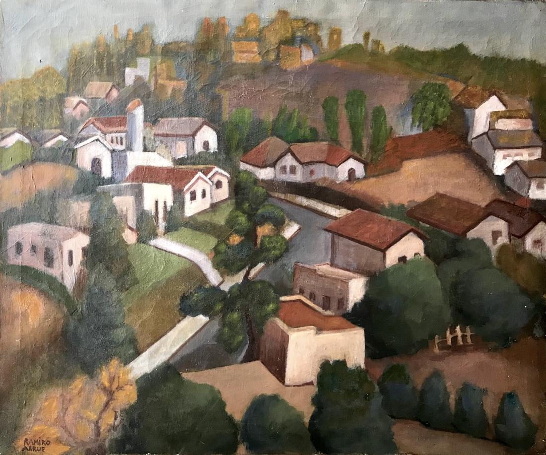 Ramiro Arrue (Spanish 1892 - 1971); City Landspace; oil (1 of 4)