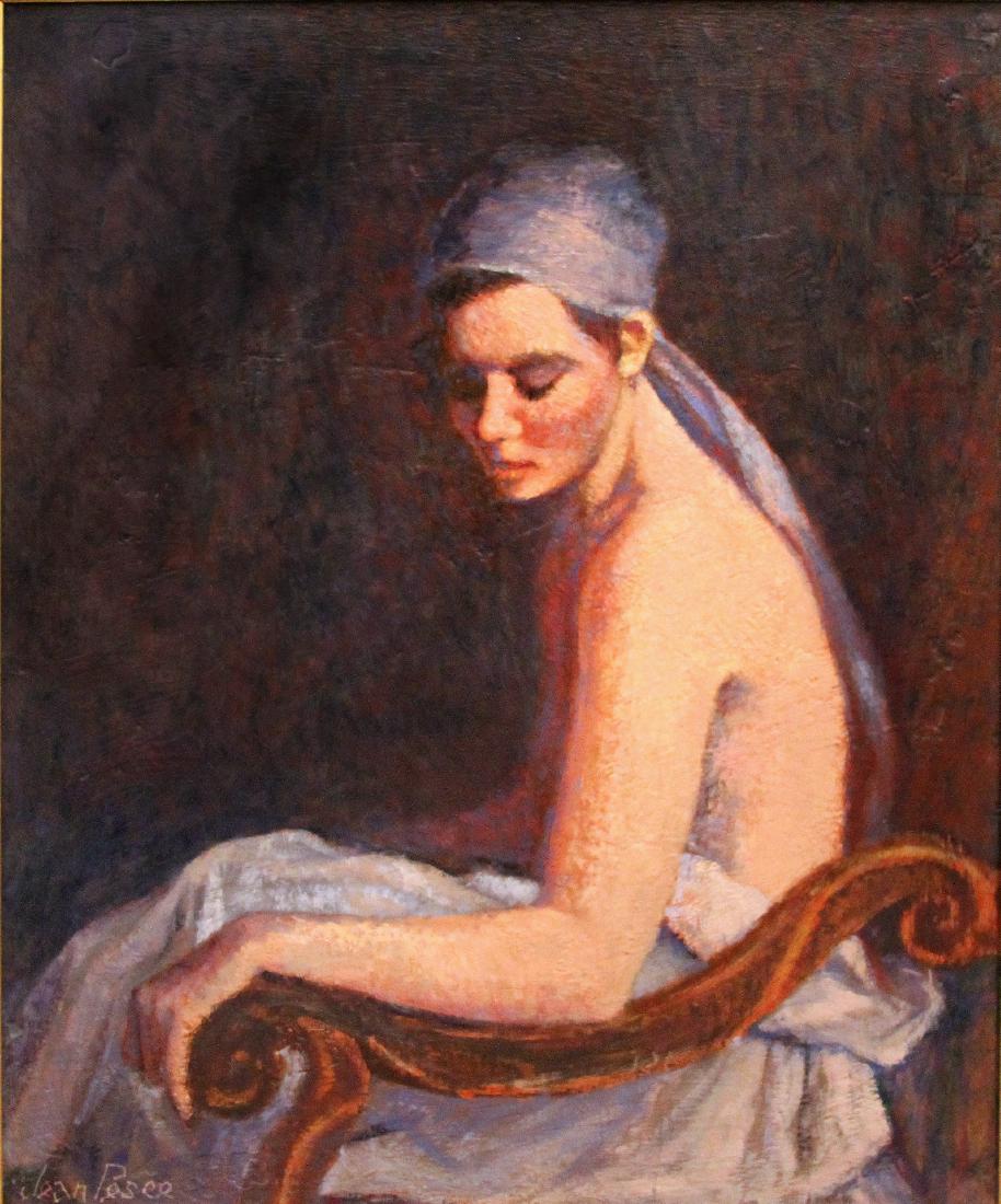 Jean Pesce (French 1926); Portrait; oil on wood (1 of 2)
