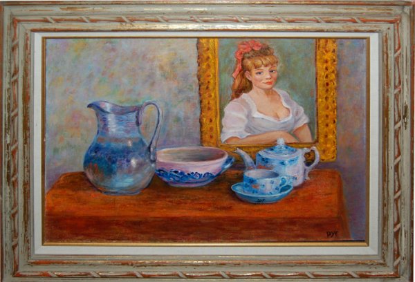 Oil on Canvas by Marcel Dyf; Signed in the lower r: Oil on Canvas by Marcel Dyf; Signed in the lower right-hand corner; Size: 28,75"x21.25", with frame: 37"x30"; Biography: Marcel Dyf's family lived in Paris, but he spent his childhood holidays in Norm