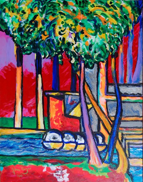 Heartbreak At Boat House; Acrylic on canvas by J: Heartbreak At Boat House; Acrylic on canvas by John Boyce; Size: 30"x40"; John Boyce is an internationally established artist whose work spans more than 40 years. Boyce has made art objects including