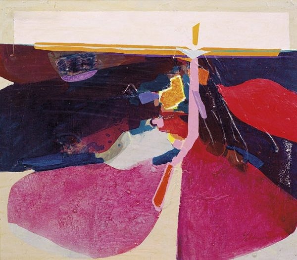 Abstract #2; Oil on masonite by Edward Goldman; S