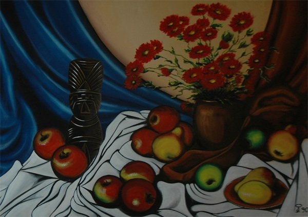 Dios del Amor; Oil on canvas by Steven Kluchik; S