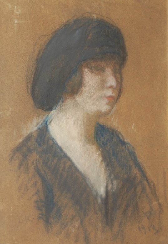 Portrait; Pastel by Louis Kronberg; Size: 10"x14"
