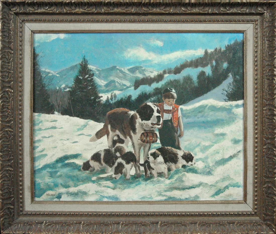 Helner - Boy with Saint Bernards (1 of 4)