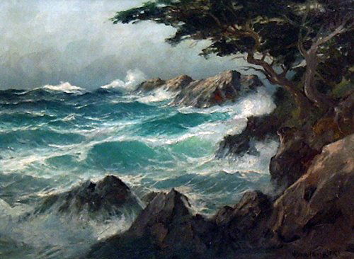 Dzigurski Alexander (born in Yougoslavia)''Seascap: Dzigurski Alexander (born in Yougoslavia)''Seascape'',oil on canvas, 22'' x 28'' Alexander Dzigurski was a landscape and seascape artist born in Stari Becej, Yugoslavia, but later on settled in Detroi