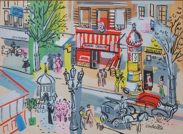 Charles Cobelle (French 1902-1994): Artist: Charles Cobelle (French 1902-1994) Artist Biography: A modern French master of painting, lithography, and a fine muralist, Charles Cobelle received his Bachelor's and Master's degrees from the
