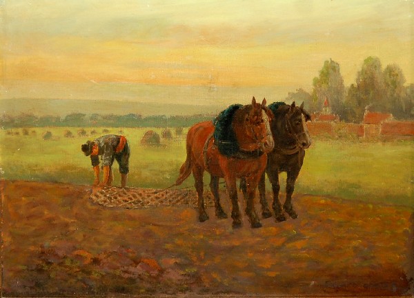 Cortes Edouard (French 1882-1969): Artist: Cortes Edouard (French 1882-1969) Artist Biography: Edouard Cortes, of French and Spanish ancestry, was born in Lagny-sur-Marne, a few miles east of Paris in 1882. As an adolescent, he became 