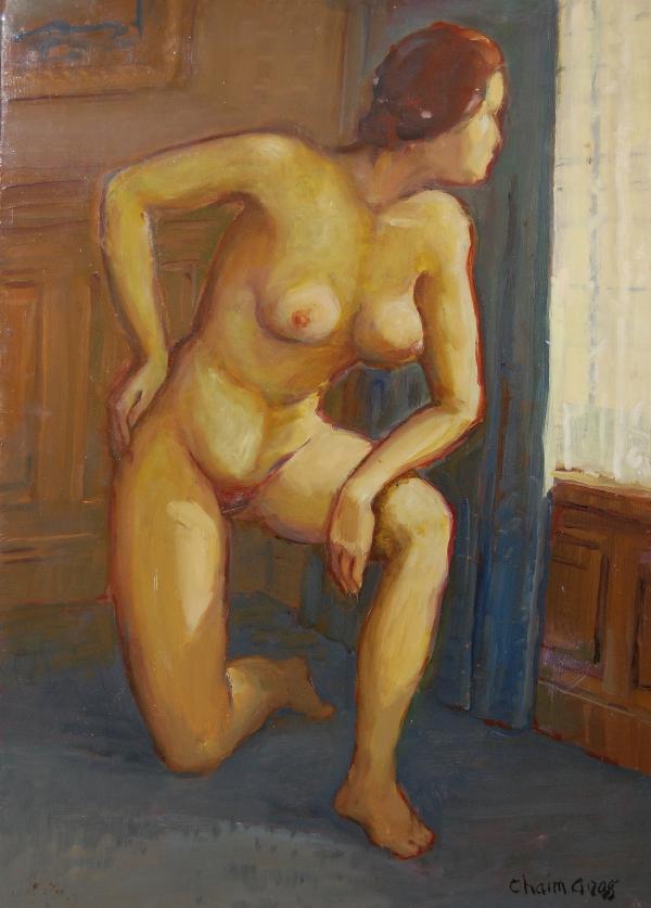 Gross Chaim (Austrian 1904-1991): Artist: Gross Chaim (Austrian 1904-1991) Artist Biography: Exhibited: Salons of Am.; S.Indp.A., 1927, 1929-30, 1933, 1935, Gallery 144, 1932 (solo); Tiffany Fellowship, 1933; PAFA ann., 1934, 1943-54 