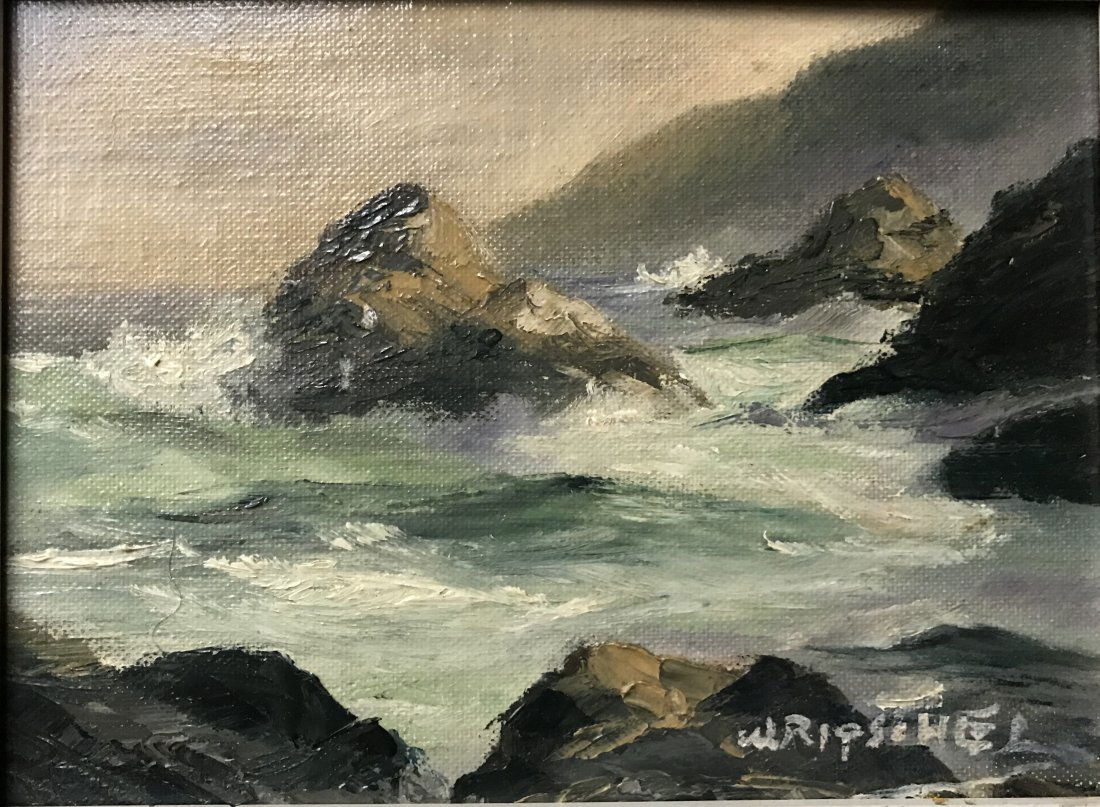 William Frederick Ritschel (1864 - 1949) - Seascape: William Frederick Ritschel (1864 - 1949)- Seascape 8 x 6 inches frame: 10.5 x 11 inches oil on canvas board William Frederic Ritschel, also known as Wilhelm Frederick Ritschel (1864â€“1949), was