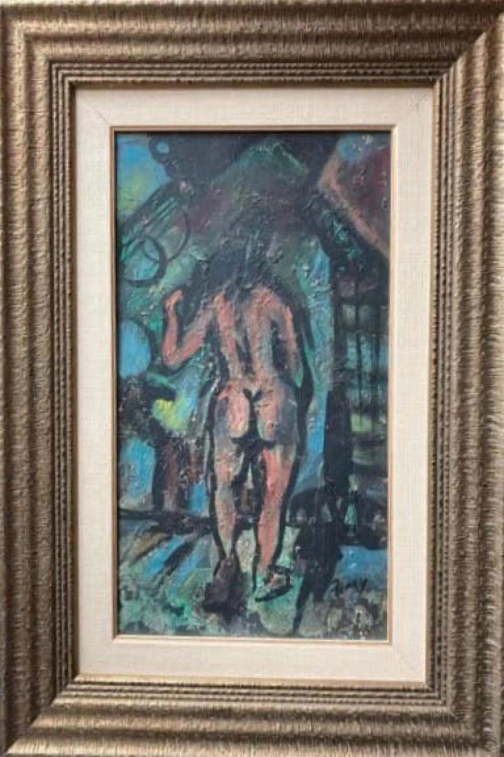 Michael Frary in the manner of Roualout - Untitled: Michael Frary in the manner of Roualout - Untitled 12 x 18 inches Framed: 18 x 26 inches Oil on Canvas Michael Frary (May 28, 1918 â€“ August 30, 2005) was an American Modernist artist from Santa