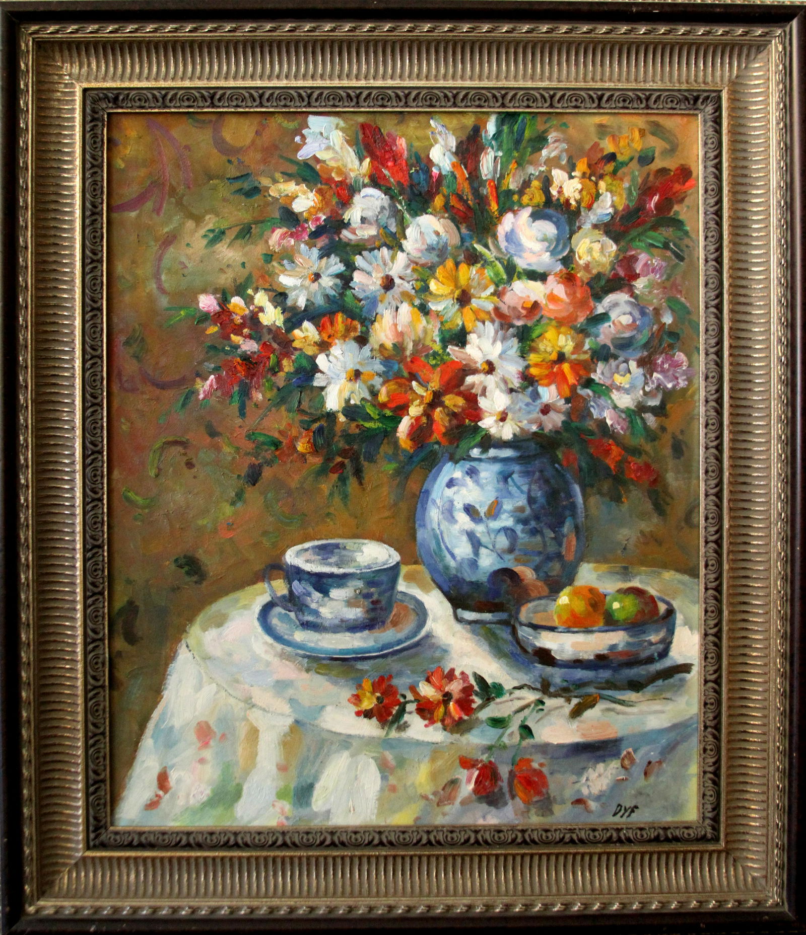 after Marcel Dyf (France, 1899-1985): after Marcel Dyf (France, 1899-1985) 24 x 20 in, framed: 31 1/4 x 27 1/4 in oil on canvas Marcel Dyf was born as Marcel Dreyfus on 7 October 1899 in Paris. He grew up in Normandy, in the towns of Ault