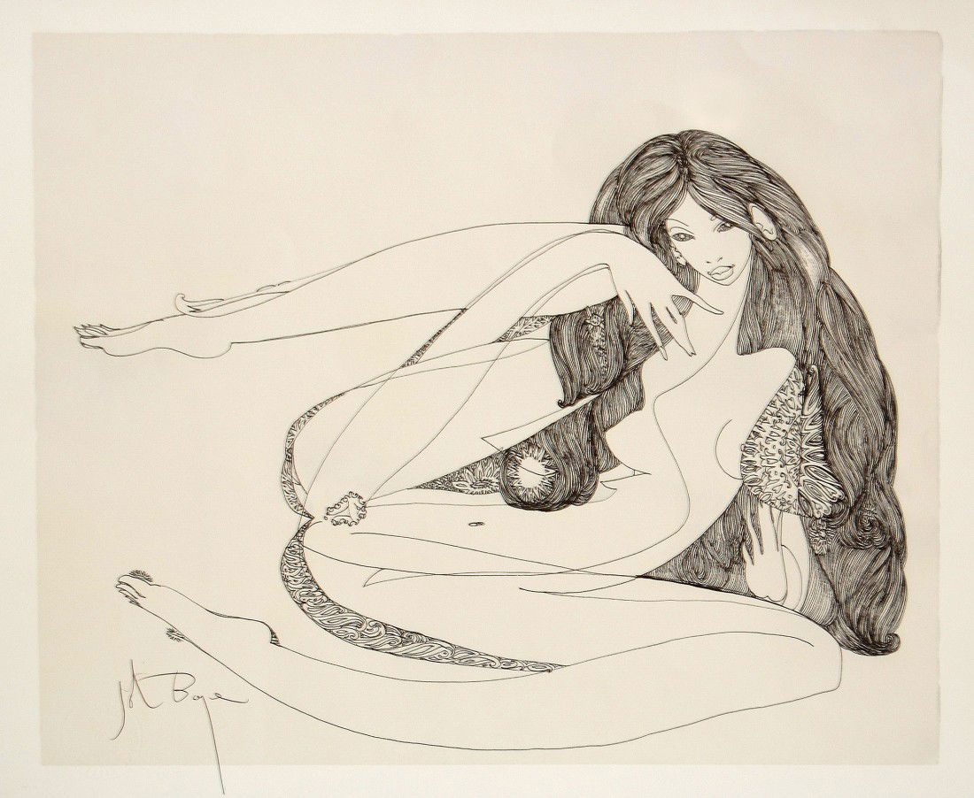 Boyce John (American 20th century) "Silvaine": Boyce John (American 20th century) "Silvaine" from the period of the book Aphrodisia (Erotic drawings by John Boyce for selected Passages from the Works of Anaïs Nin, with an introduction by Anaïs N