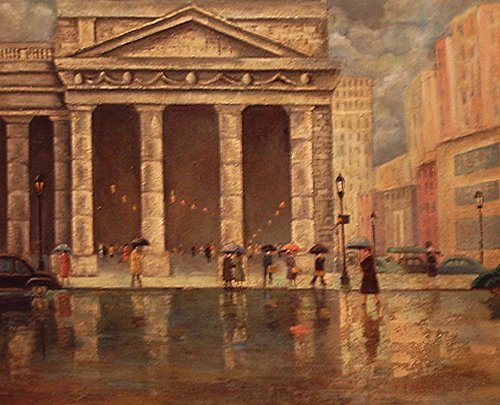 Fioravanti Vincenzo (italian/American 20th) “New Yo: Fioravanti Vincenzo (italian/American 20th) “New York Train Station” oil on canvas Artist biography: Vincenzo Fioravanti is an American-Italian artist from the 1950’s who specializes in landscap