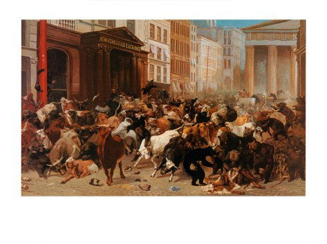 Beard William (1825-1900) “Bulls and bears in the marke: Beard William (1825-1900) “Bulls and bears in the market” print 20 x 28” William Holbrook Beard (1825-1900) is known for his caricatures and for humorously anthropomorphized animals. Through his
