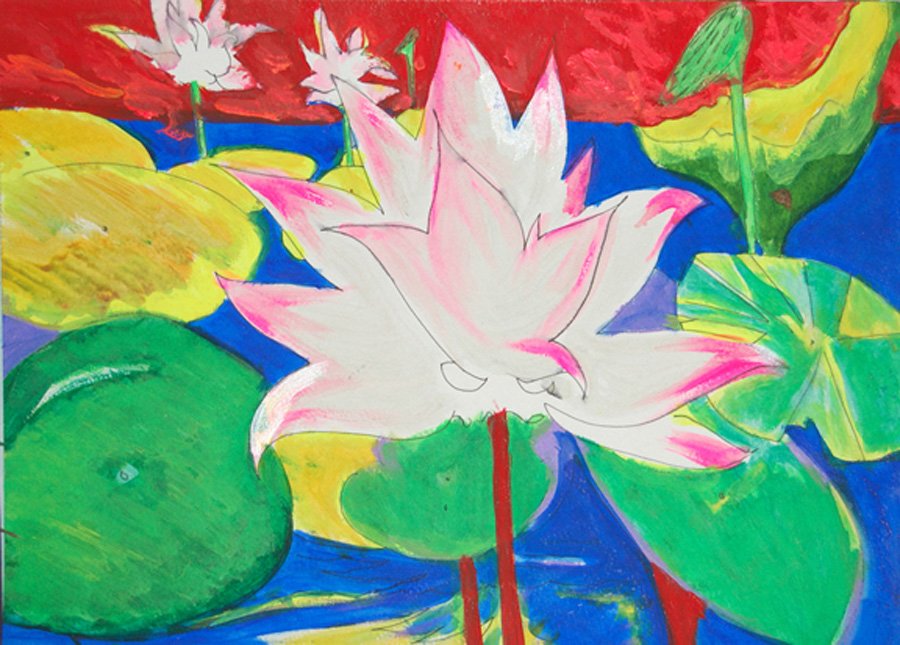 Boyce John (American 20th century) “Lotus Flower in: Boyce John (American 20th century) “Lotus Flower in Color” pen and watercolor on paper, 30"x24" John Boyce is an internationally established artist whose work spans more than 40 years. Collectors