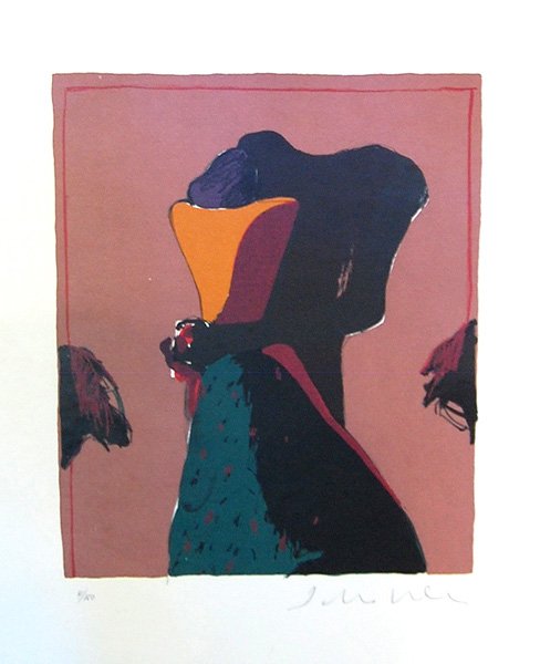 Scholder Fritz (American 1937-2005) Lithograph: Scholder Fritz (American 1937-2005) "Untitled Figure", Lithograph printed in colors Edition: 4/150 11 1/2 x 9 3/4"paper: 20.75 x 16" Pencil signed and numbered 4/150 Artist biography: Birth place: Bre