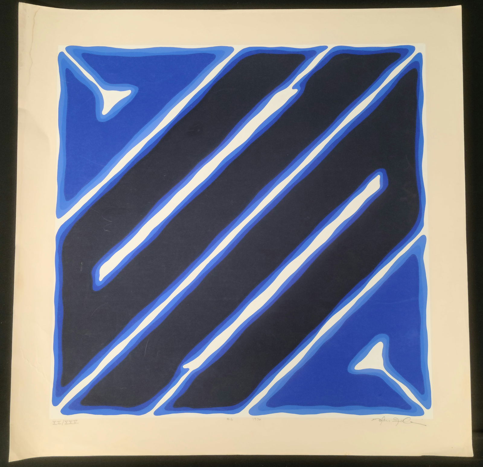 Number 6 1970 by Nobu Fukui 12/25: Item pictured is being sold. See photo. This item has been stored untouched for 40 years and is being sold As-Is.