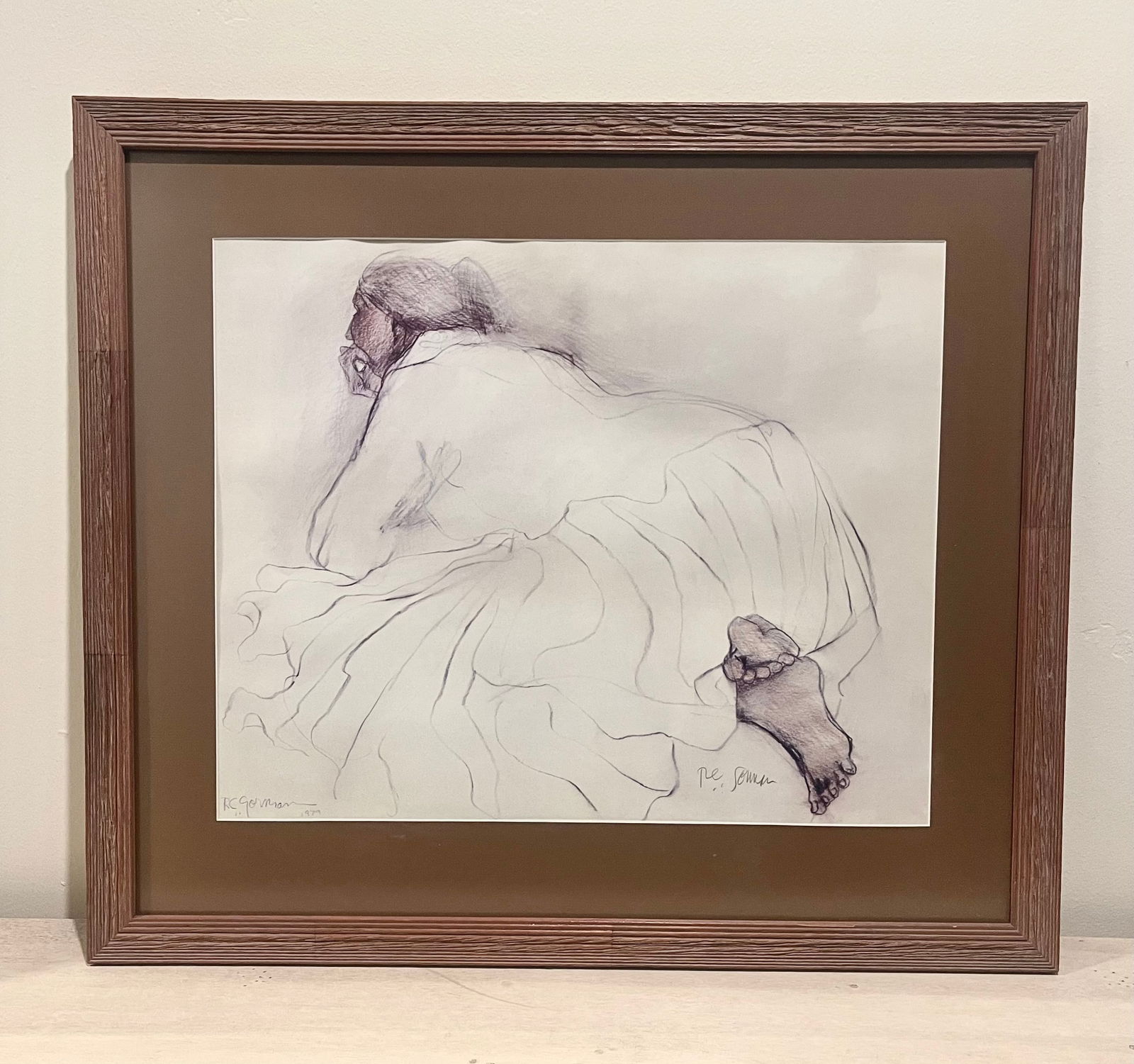 RC Gorman artist signed large Print. Professionally framed. (1 of 7)