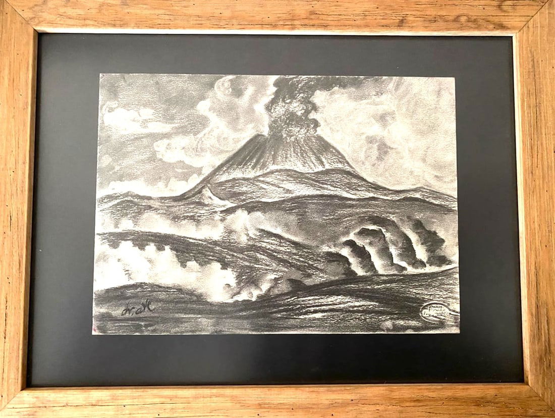 Dr. Atl (Mexico 1875-1964) Charcoal Work on Paper (1 of 5)