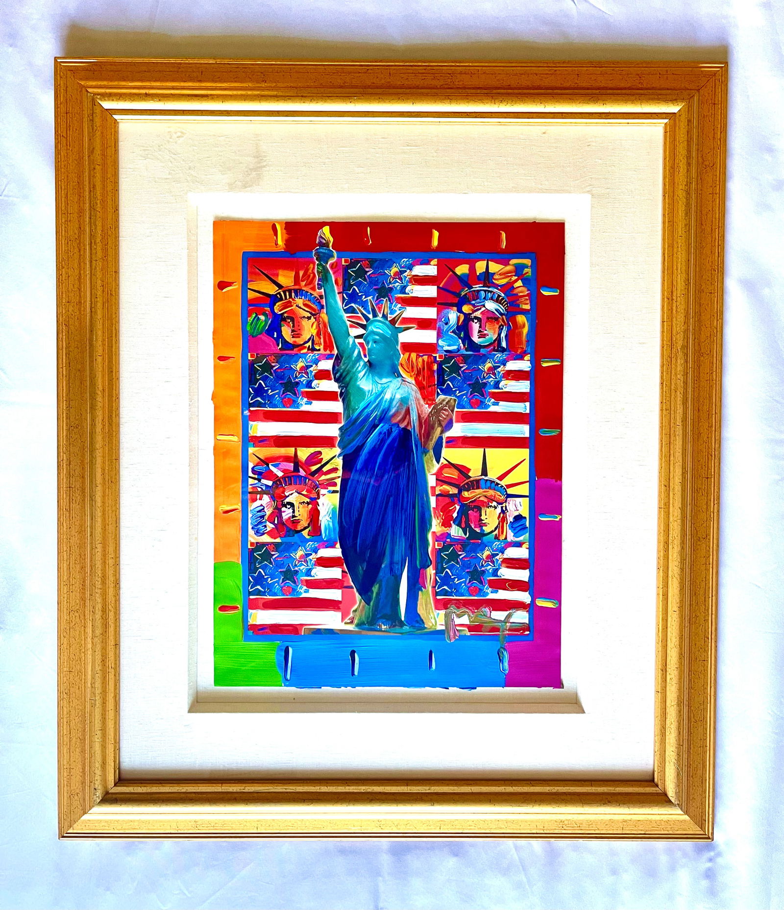 Peter Max, Original One of Kind  "God Bless America - with Five Liberties" (1 of 11)